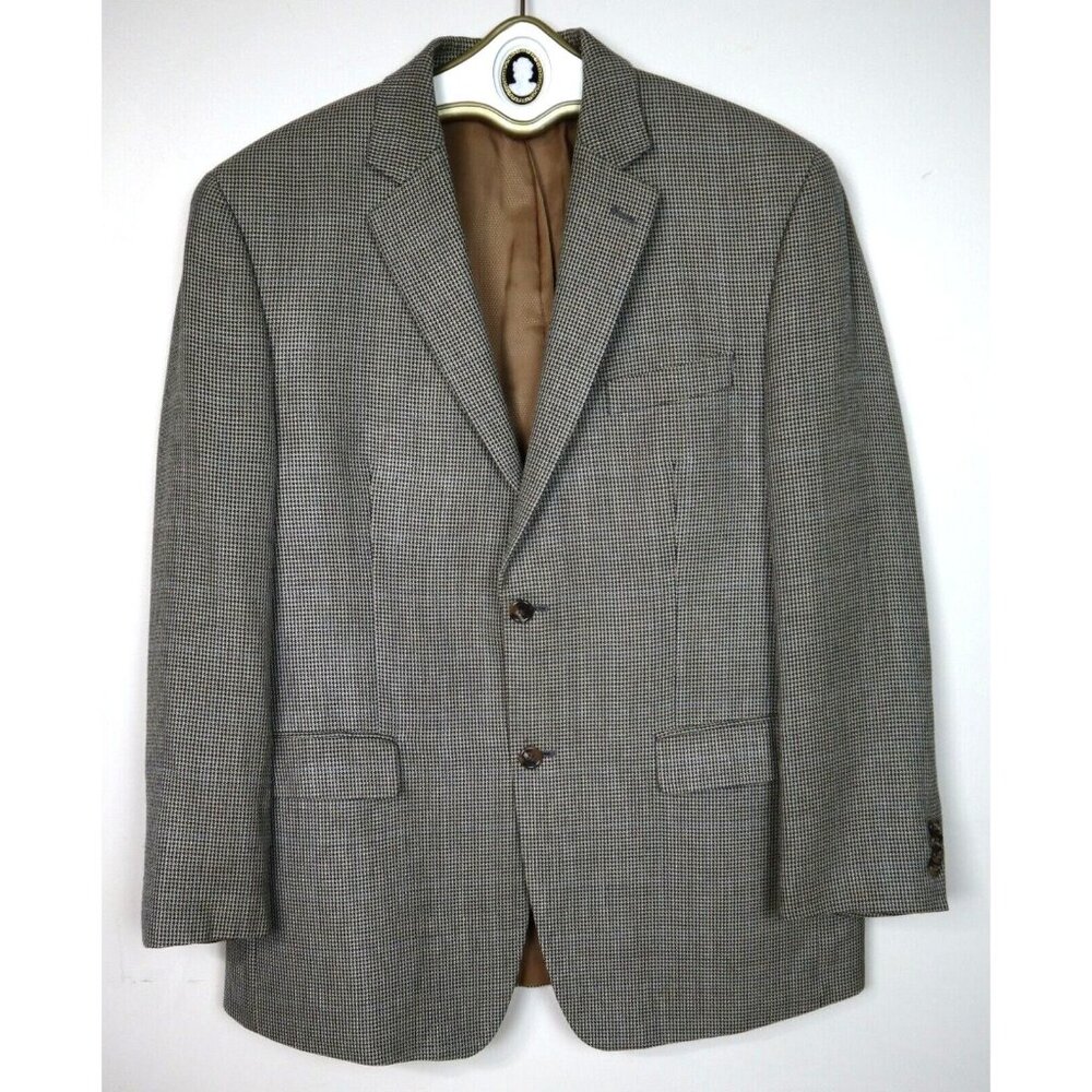 MEN'S BLACK & BEIGE WOVEN BLAZER JACKET - MICHAEL MICHAEL KORS - SIZE 42 R